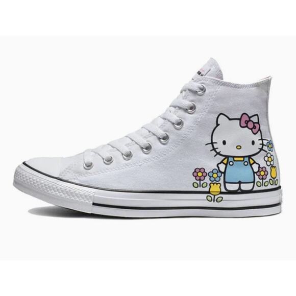 Converse Hello Kitty x Chuck Taylor All Star Hi 'Flowers' Women's SZ 6 Sanrio - Picture 2 of 16